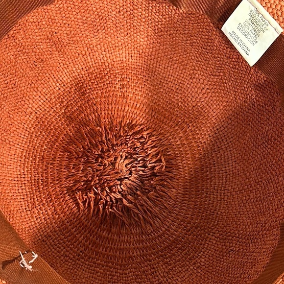 Stylish Dusty Orange Straw Sun Hat - Picture 7 of 7